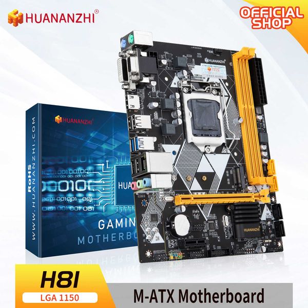 Huananzhi H81 MotherBoard M-ATX Intel LGA 1150 I3 I5 I7 E3 DDR3 1333/1600MHz 16GB M.2 SATA3 USB3.0 VGA DVI HDMI Compatível