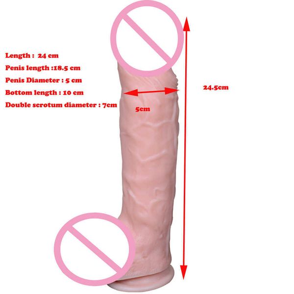 Articoli di bellezza Dildo Realistico Pene grande e flessibile Dick Albero strutturato Ventosa in silicone forte Dong Prodotto giocattolo sexy per le donne