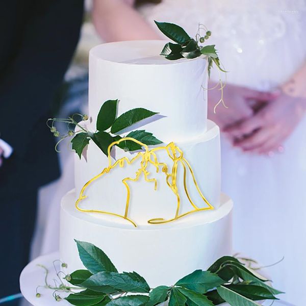 Festival Malzemeleri Akrilik Düğün Pastası Topper Çift Gelin Damat Altın Tatlı Dekorasyon Aksesuarları Nişan Partisi Sevgililer