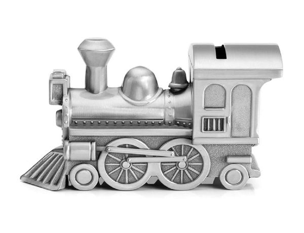 Diecast Modellautos Zug Sparschwein Metall Spardose Silber Penny Münze Sparbox für Kinder Weihnachten Geburtstag Weihnachtsgeschenk