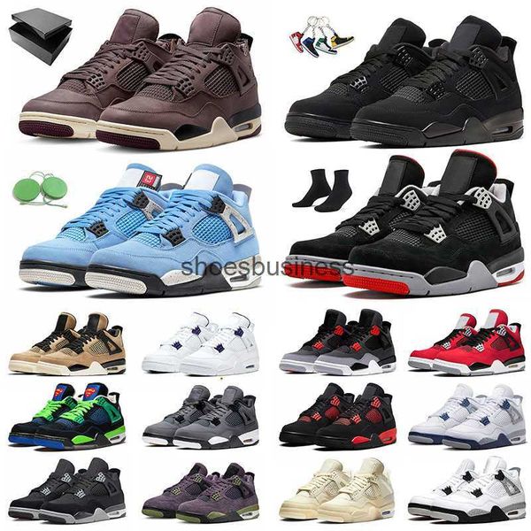 Jordens 4s Basketballschuhe Black Cat Jumpman 4 Herren Sneakers gezüchtet University Blue Infrarot Doernbecher Damen Trainer Toro Bravo Lila