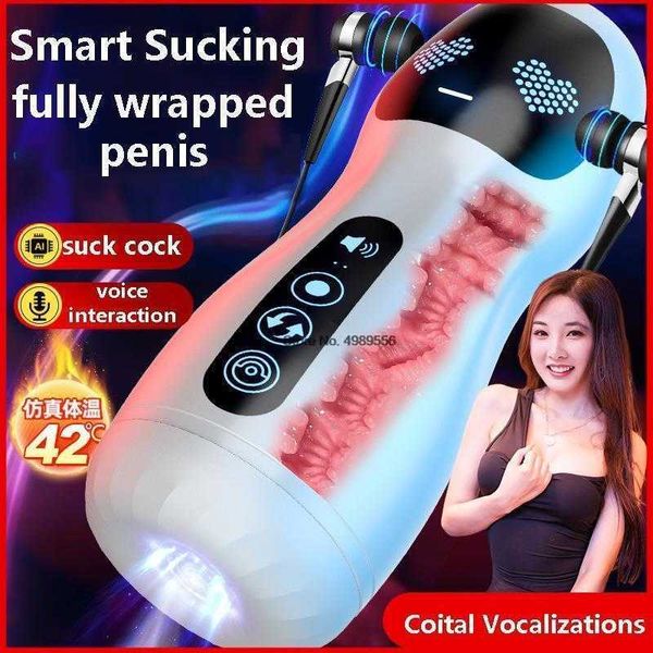 Articoli di bellezza Bocchino automatico Succhiare 7 Vagina vibrante Masturbatore anale Figa Giocattoli sexy per uomini Adulti 18 Riscaldamento Tazza per masturbazione maschile