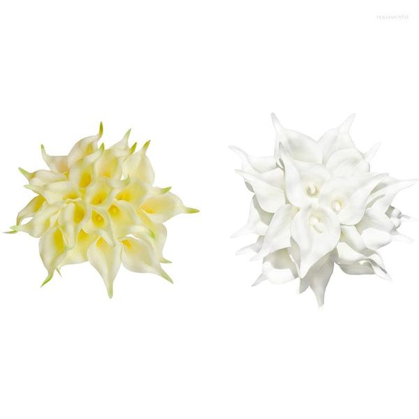 Декоративные цветы 20 шт. Искусственная калта -лилия с мягкими латексными материалами для домашней кухни украшения