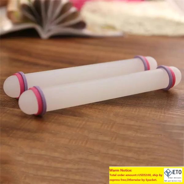 Plástico branco não estick fondant rolling alfinete nostick glide bolo roller de bolo de decoração de bolo rolo de apoio