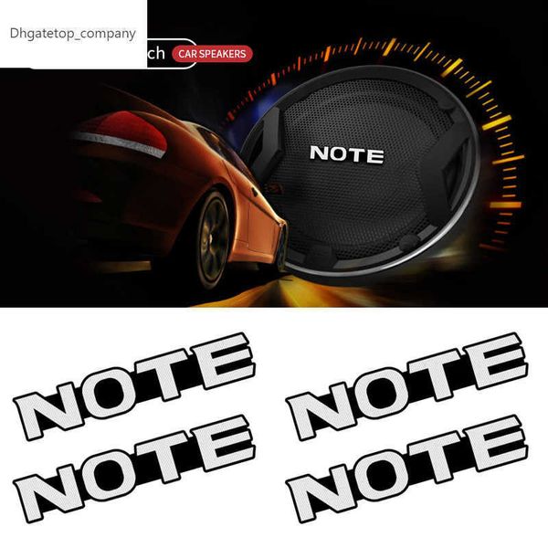 4PCS Car Audio decorar 3D Adesivo de emblema de alumínio para Nissan Note E11 E12 Acessórios