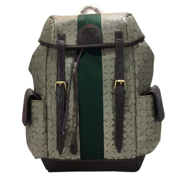 Zaino Borsa da viaggio Borse da viaggio Pacchetto di grande capacità Tela Lettere classiche Tessitura rossa verde Tasca interna Patc237h in vera pelle