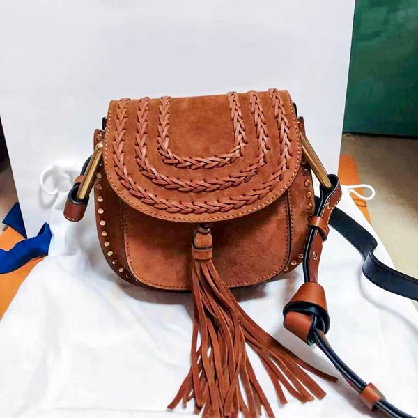 Luxe Designer Tas Vintage klassiek Kwastje Zadels schoudertas houtachtige retro damesportemonnees handtassen crossbody koppelingsflap Avondreizen Echt lederen tassen