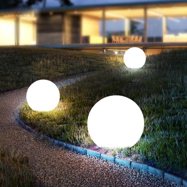Luci da terra per lampade da giardino a sfera da giardino a LED per esterni Decorazioni per matrimoni impermeabili per feste in piscina con telecomando