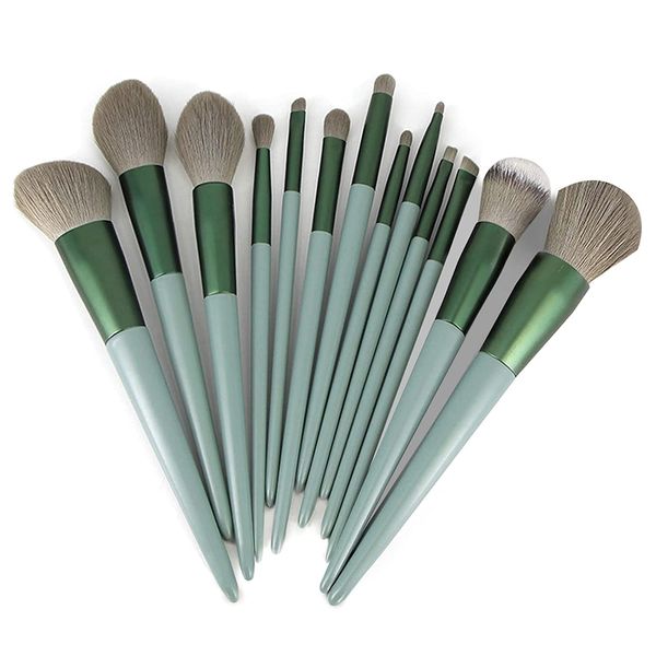 Gesichts-Make-up-Pinsel-Set, 13-teilig, professioneller Foundation-Lidschatten-Reise-Make-up-Pinsel für Anfänger und Enthusiasten