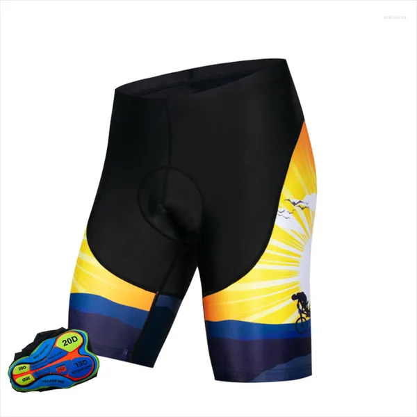 Abbigliamento da motociclista 20D Gel Downhill Mountain Road Bicicletta imbottita Pantaloncini da ciclismo da uomo Abbigliamento da bici Estate Anti-UV