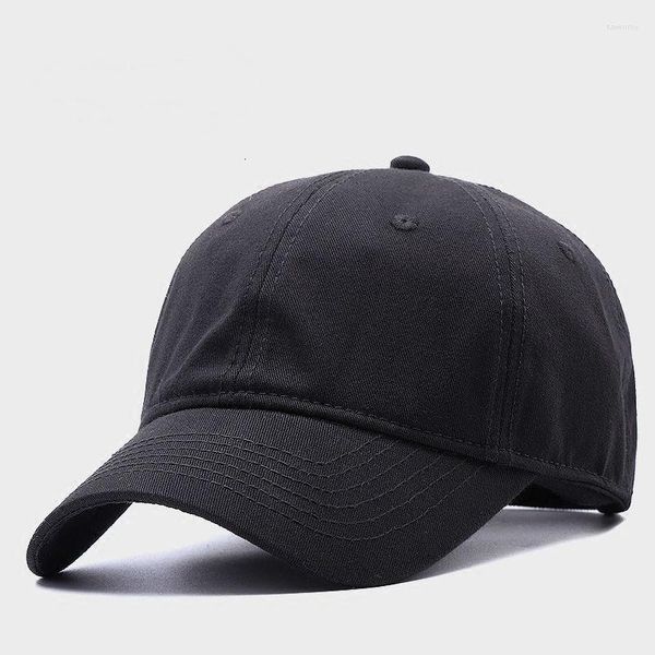 Caps de bola Big Head Man Plus Size Algodão Baseball Cap Men Summer Polyster Sun Hat Tamanhos Maces Snapback Chapéus M 55-60cm L 60-65cm