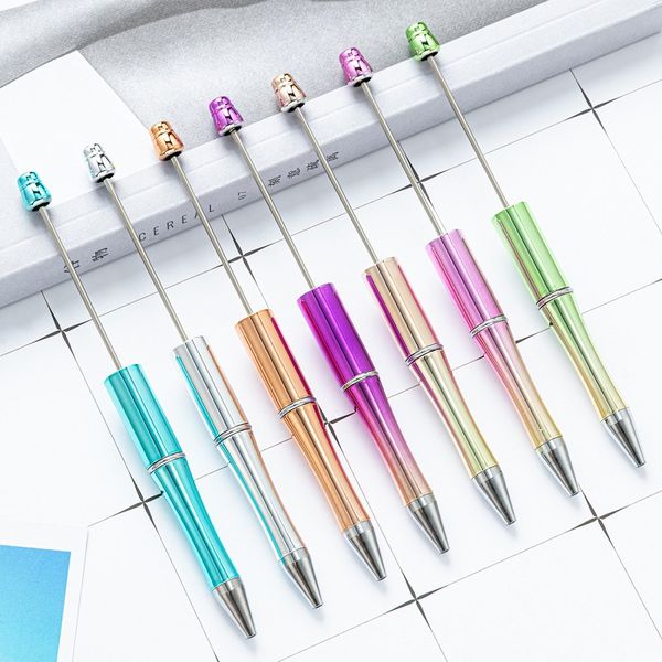 Stylo de bricolage créatif de nouvelle couleur, stylos à perles originaux, outil d'écriture artisanal, stylos à bille, cadeau de fête