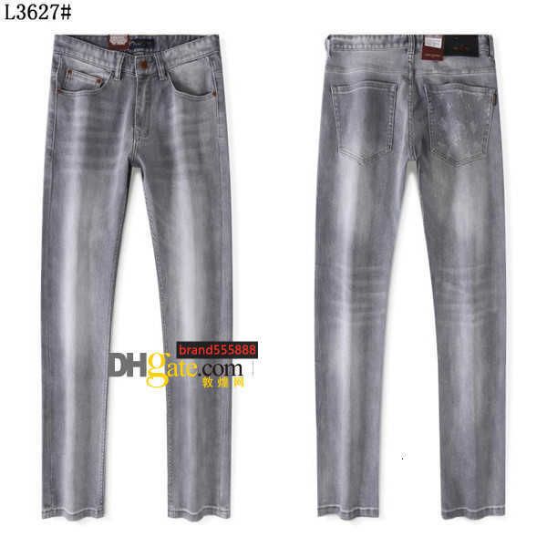 23luxurymens джинсы дизайнерские серые брюки плюс 28-42 повседневные летние летние брюки в среднем весе