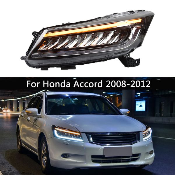 Araba Far Ön lambası LED Honda Accord için Gündüz Çalışma Işığı 2008-2012 Dinamik Salel Sinyal Göstergesi Gösterge Kafa Işıkları