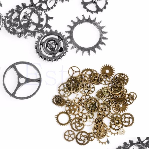 Outras peças de relógio 100g steampunk jóias arte artesanato cyberpunk cogs engrenagens DIY Charms Drop Drop Deliver