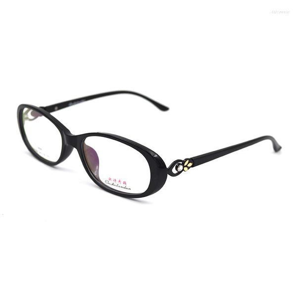 Sonnenbrille Rahmen Mode Frauen Transparente Gläser Computer Brillen Diamant Tempel Design Weibliche Optische Rezept Brillen D5