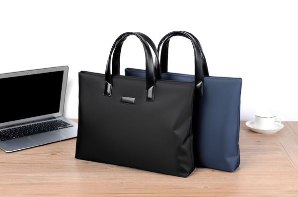 Cartelle da lavoro uomo unisex donna custodia per documenti borsa per laptop moda in nylon stampa logo documenti per conferenze