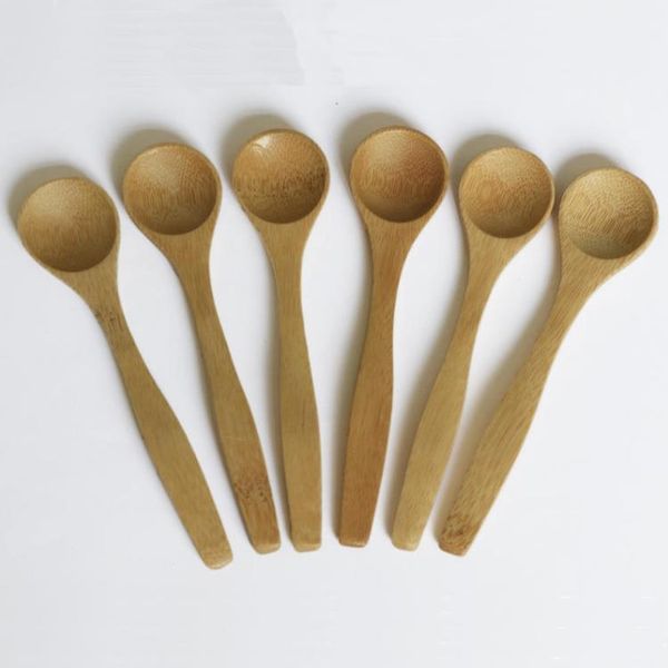 8 tamanho pequeno colheres de bambu pequenas mini colheres de mel amig￡vel e amig￡vel para a cozinha de cozinha de cozinha de cozinha para crian￧as colheita de sorvete infantil dh98