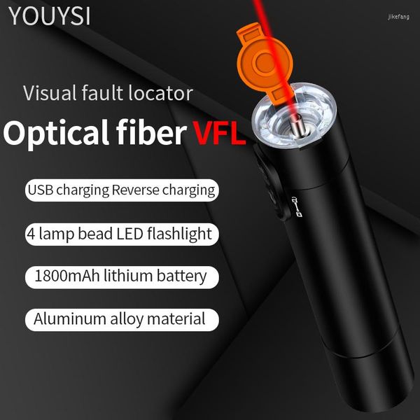 Apparecchiatura in fibra ottica YOUYSI 2022 Batteria di ricarica VFL Mini sorgente luminosa Localizzatore di guasti visivi LED 10/20 / 30MW