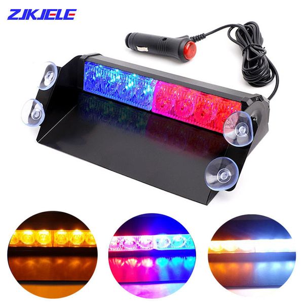 Alarmzubeh￶r Auto -LKW -Notflieger Dash Strobe Warning Light Day Running Sauger LED LED LEDS 8 LEDs 3 Blitzmodi 12V 221101