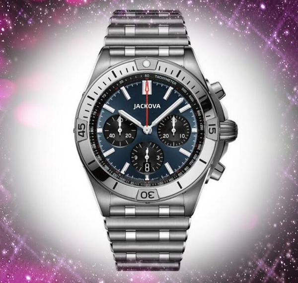 Crime Premium Herren-Armbanduhr mit vollem Funktionsumfang, 42 mm Quarzwerk, männliche Zeituhr, Edelstahlband, großzügige, beliebte Armbanduhr mit Kalenderanzeige