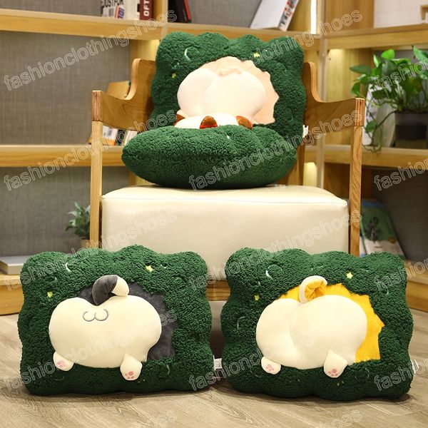 40x30cm Creative Grassland Plelow Pillow Cartoon gramado com animais de almofada Simula￧￣o Brinquedos de luxuos