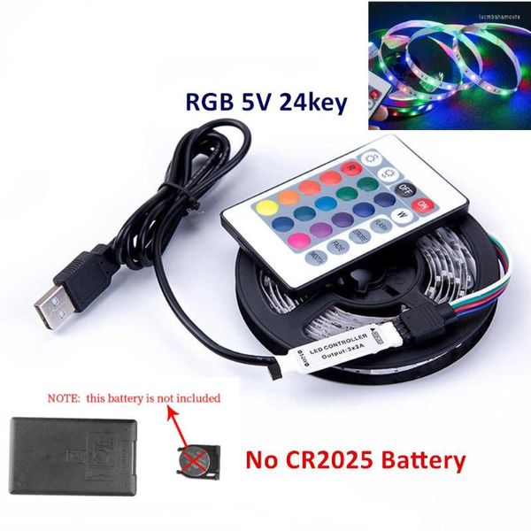 Strisce USB Retroilluminazione 5V RGBW Striscia LED FAI DA TE Colorato Bianco Nero 2835 RGB Nastro Decorazione camera da letto TV Desktop 1m 2m 3m 4m 5m