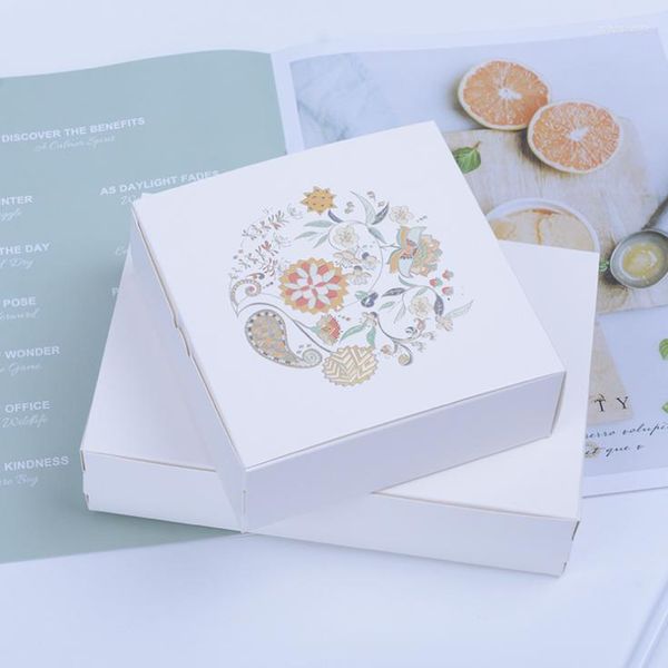 Geschenkpapier 20 teile/los Mandala Blume Gedruckt Boxen Karton Für Verpackung Süßigkeiten Cookie Verpackung Kartons Großhandel