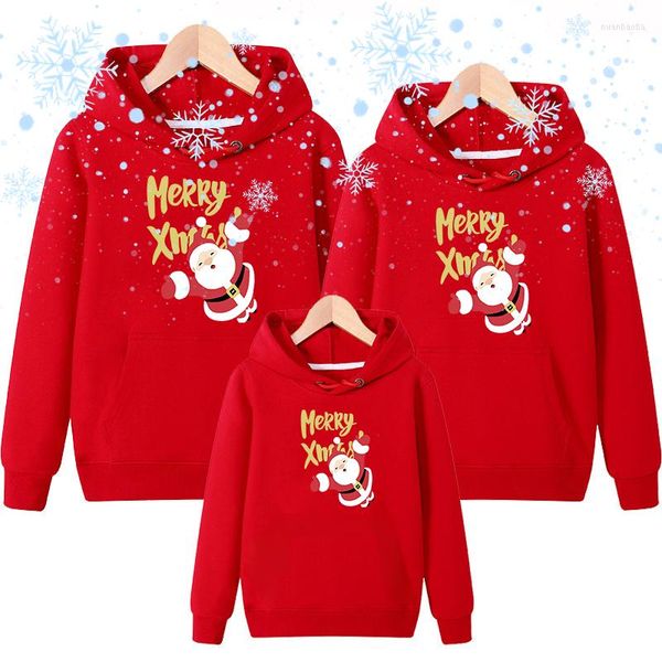 Damen Hoodies Weihnachten Mama und ich Kleidung Vater Mutter Kinder Baby Weihnachten Pyjamas Herbst Baumwolle Sweatshirts Familie passende Outfits