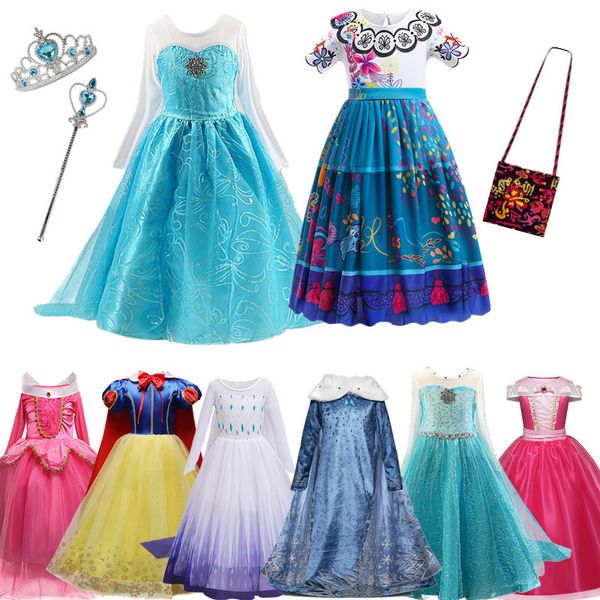 Vestidos de menina encantos garotas festas up princesa fantasia crianças halloween desfraz cosplay bebê menina de Natal Vestido 221101