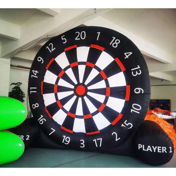 Kostenloses Schiff zu Tür Outdoor Sportspiele aufblasbare Fußball dart boardoxford Stoff Single Side Blattables Shoot Ball Boards Spiel