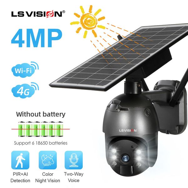 Telecamere IP 8W 4G Solar IP WiFi 4MP 2MP CCTV Video Telecamera di sorveglianza wireless Telecamera di sicurezza PTZ per visione notturna a colori impermeabile esterna 221101