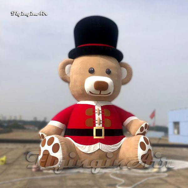 Gigante Inflável Cartoon Brown Urso Modelo de Natal Mascote de Animal Aéreo Balão de urso de pelúcia para decoração de natal decoração