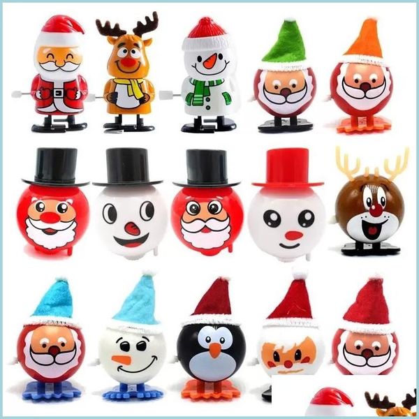 Favor de festas UPS Pets Electronic Windup e Winding Walking Papai Noel Elk Penguin Snowwork Toy Toy Toy Christmas Child Toys D Dhl6J