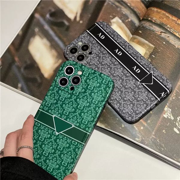 Lüks iPhone Telefon Kılıfı Green Phonecase Classic Marka Phonecases Tasarımcı Telefon Kılıfları İPhone 14 Pro 13 12 XSMAX XR Serisi Telefonlar