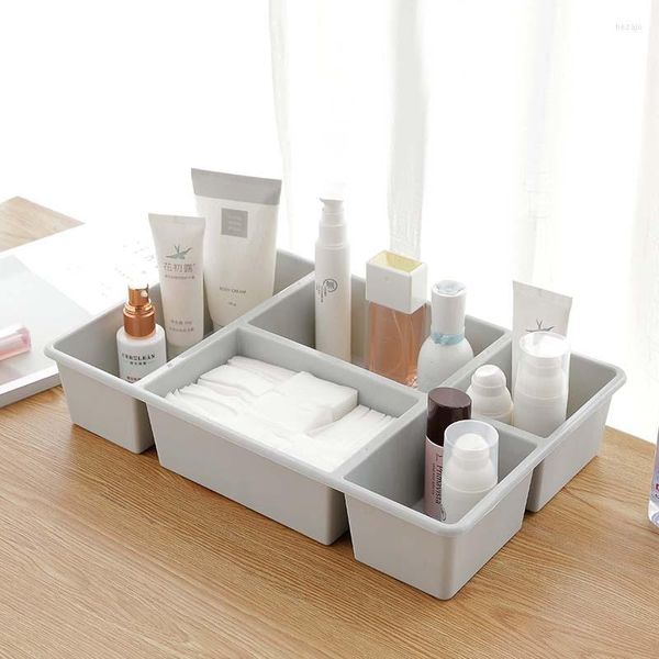 Scatole portaoggetti Astuccio per pennelli Organizer in plastica Trucco da scrivania Ufficio Bagno Articoli vari per cosmetici Casa