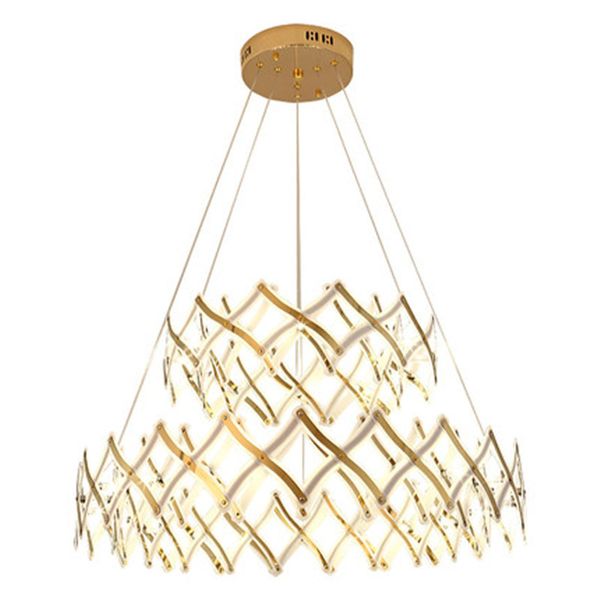 Pendelleuchten LED Postmodern Flexible Edelstahl Gold Silber Hängeleuchte Lampen Kronleuchter Beleuchtung LED Lampe Licht für Foyer