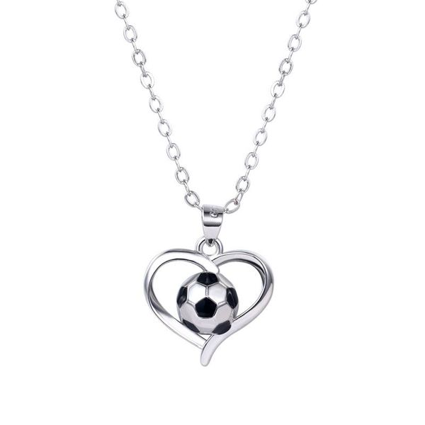 Coppa del mondo di calcio Collane Collana con pendente a cuore Regalo souvenir Accessori per gioielli di moda RRA414