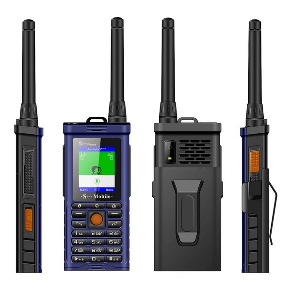 Telefono cellulare PTT sbloccato Power Bank UHF Hardware Intercom Walkie Talkie SOS Dia Doppia scheda SIM Torcia FM Cellulare antiurto per esterni