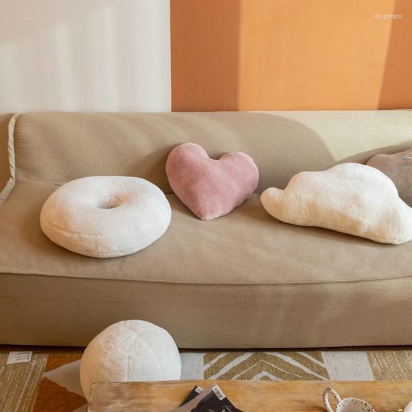 Cuscino INS Super carino creativo nuvola cuore ciambella divano arredamento poltrona letto soggiorno El Bar rosa bianco