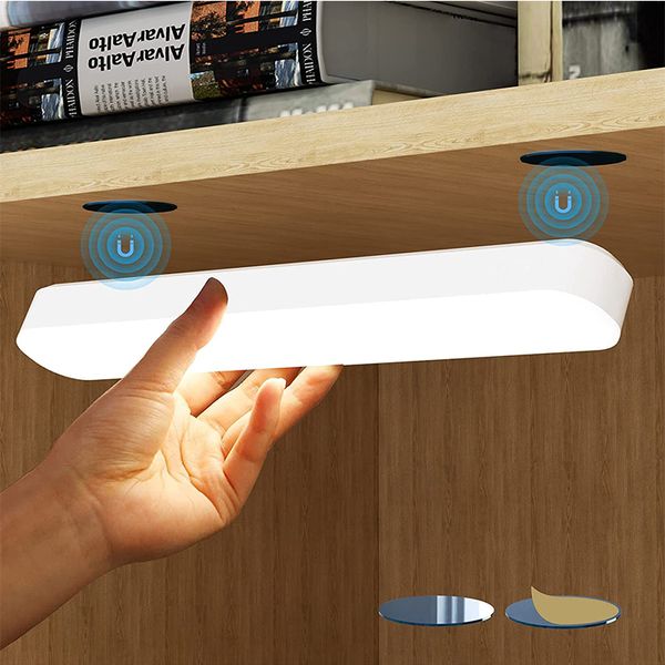 LED-Nachtlichter unter dem Schrank, Lampe zum Aufhängen, magnetisch, wiederaufladbar über USB, für Buchstudie, Nachttisch-Monitor-Dekoration