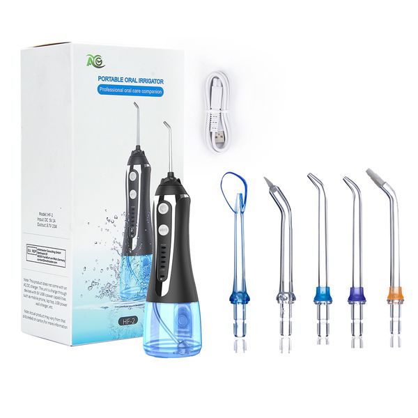 Altro Oral Hygiene AG irrigatore orale portatile usb ricaricabile water flosser Dental Water Jet 300ML 5 modalità Detergente per denti a prova di serbatoio 221101