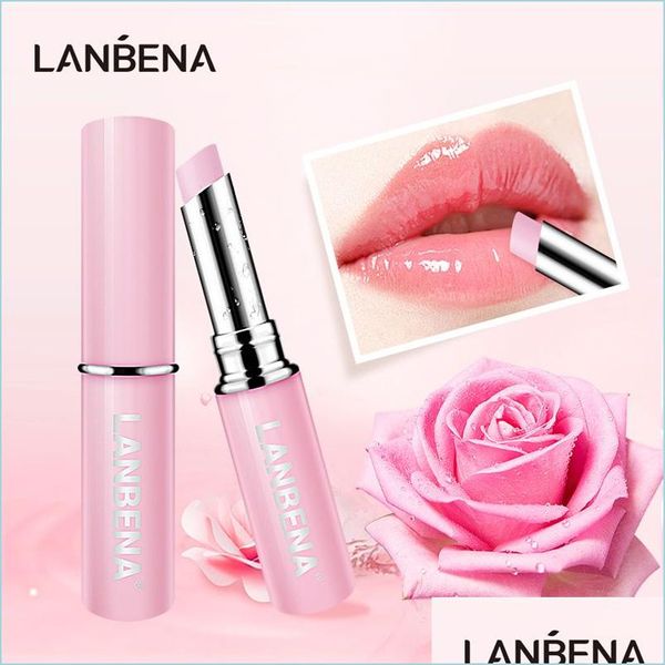 Бальзам для губ Lanbena Chameleon Lip Balm Balm Rose Увлажняющий естественные питательные сглаживающие линии длительные губы по уходу за каплей 2022 он Dho9w