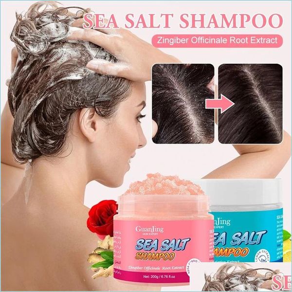 Shampoo Balsamo Shampoo al sale marino naturale Trattamento per capelli per lenitivo Pulizia profonda Scrub per il cuoio capelluto Shampoo Controllo dell'olio Prurito Rel Dhcng