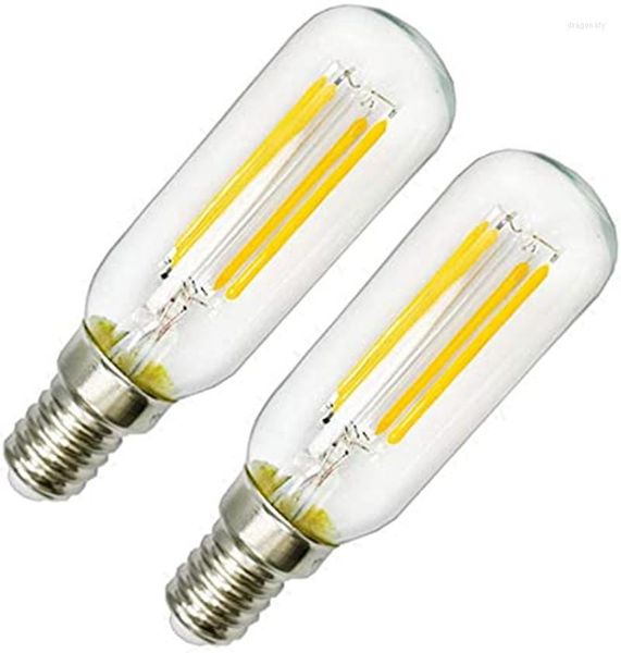 2pcs E14 LED 2/4/6W A quente panela branca T25 extrator de extrator de capa Bulbo de 220V para parafuso pequeno Substituir 20/40/60w lâmpada de halogênio