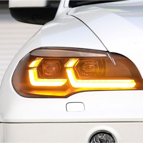 Für BMW X5 E70 LED Auto Scheinwerfer Tagfahrlicht Dynamische Streamer Blinker DRL Kopf Lampe Montage Front Beleuchtung fernlicht