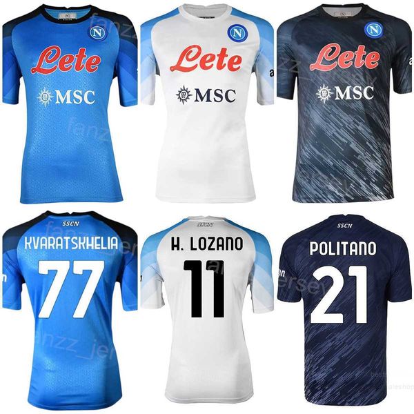 22 23 FC SSC SSC Soccer Jerseys Kvaratskhelia osimhen minj-jae lobotka Zielinski Polytano Anguissa Meret Rrahmani Lozano di Lorenzo Elmas Футбольные рубашки