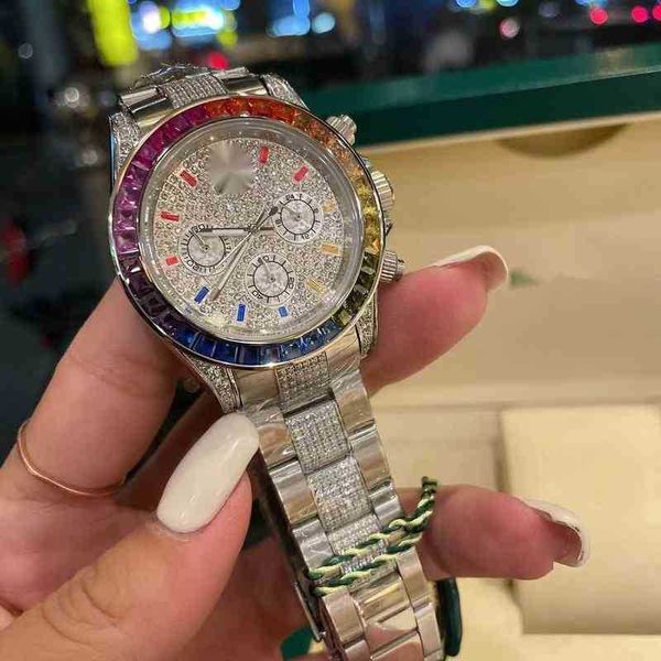 Erkekler için Lüks Saatler Rol X En çok Satan Lüks Erkek Gökkuşağı Diamond Wristwatches