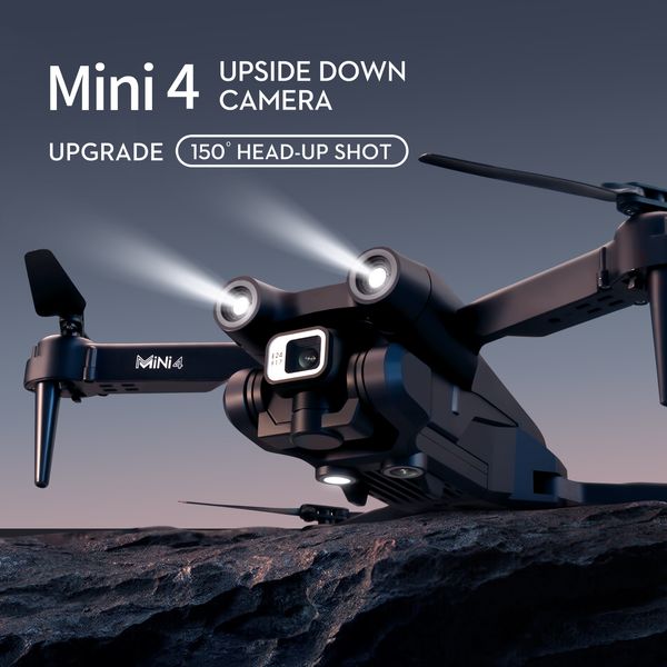 MINI4 Drohne Dual Kamera Optischer Fluss ESC HD 4K Luftaufnahmen Hindernisvermeidung Klappbares Vier-Achsen-RC-Flugzeugspielzeug