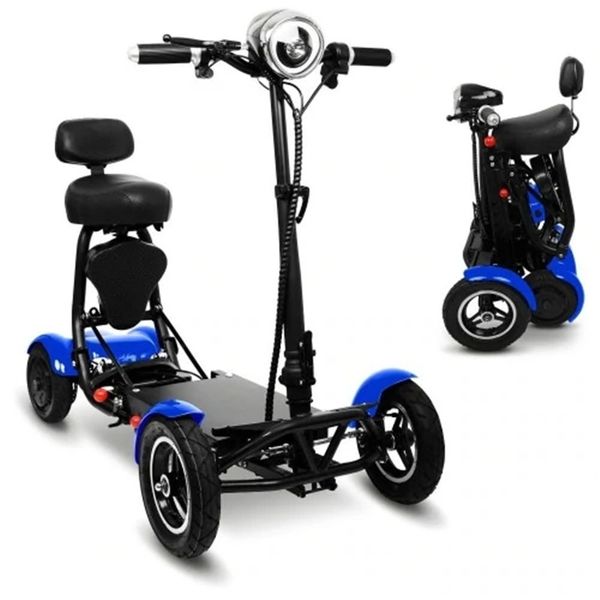 DAIBOT ELETTRICE SCOOTER ALL'ANCHIO DELL'ANCHIO 4 ALE ALLE RUILI ELETTRICI SCOOTTORI ELETTRICO FOLLABILE da 10 pollici da 500 W per disabilitato blu/nero/rosso disabilitato